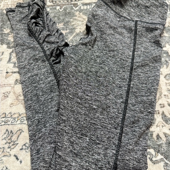 Gray Ruffled Kids Leggings - Picture 6 of 6